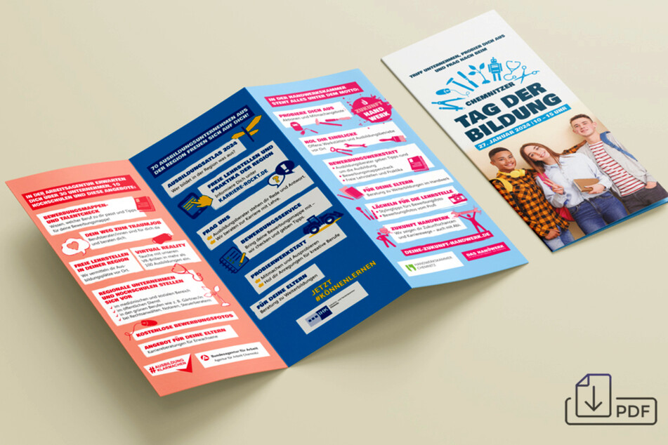Hier gibt's den Flyer zum Tag der Bildung 2024 als Download.