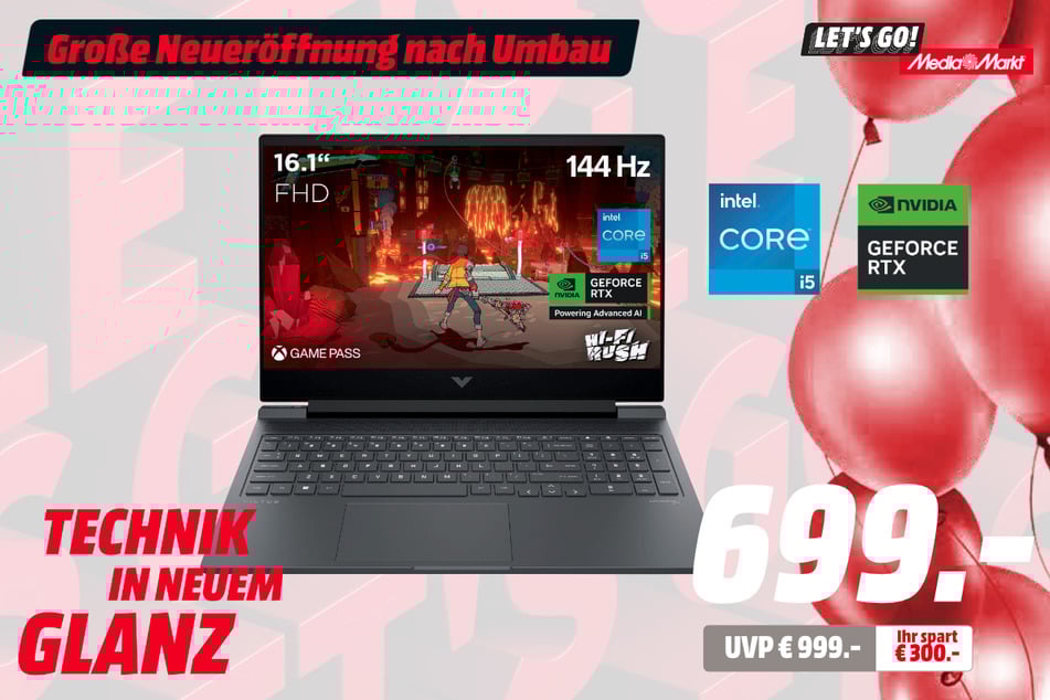 HP-Gaming-Notebook Victus 16-r1358ng  für 699 statt 999 Euro.