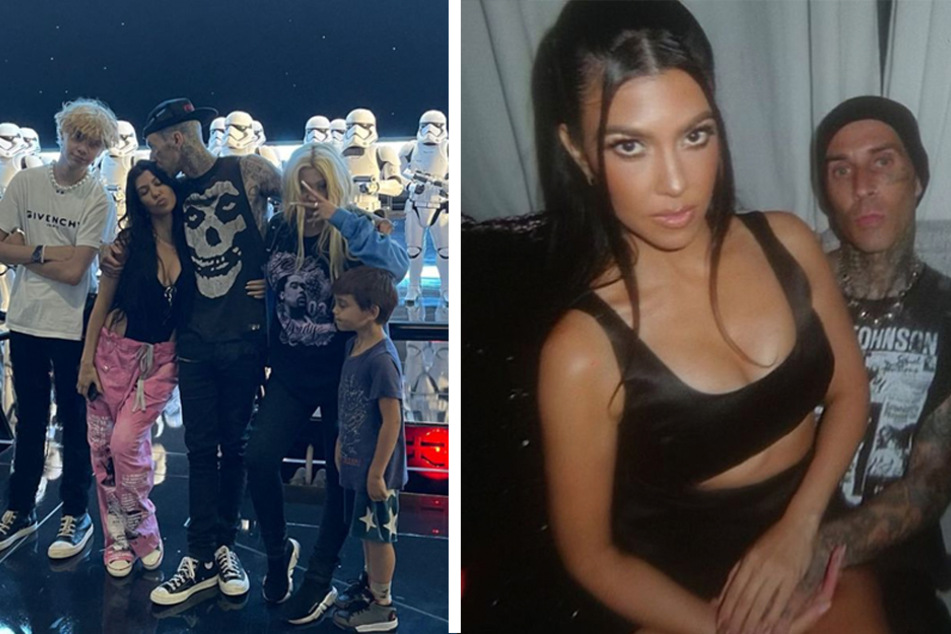 Kourtney Kardashian and Travis Barker spent the Fourth of July at Disneyland and sparked engagment rumors.