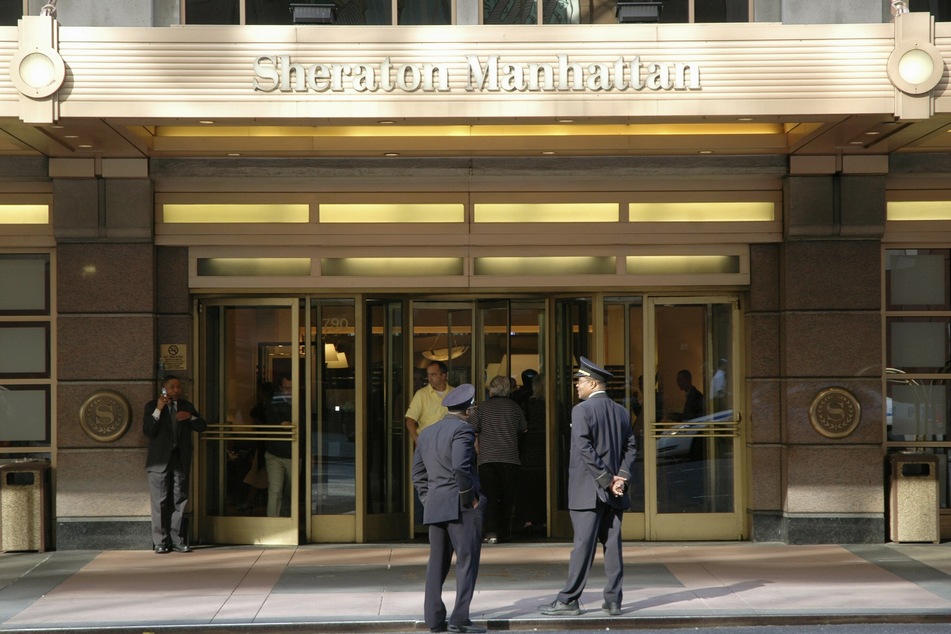 The Sheraton Hotel in Midtown Manhattan, where the State Democratic Convention took place.