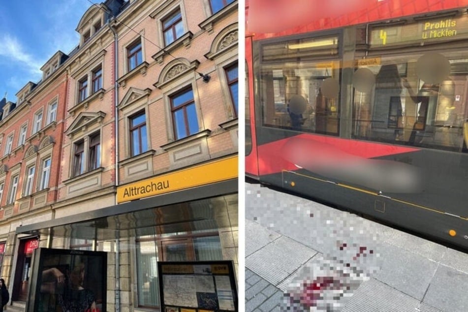 An der Haltestelle "Alttrachau" griff am 12. November ein 31-jähriger Mann mehrere Menschen an.