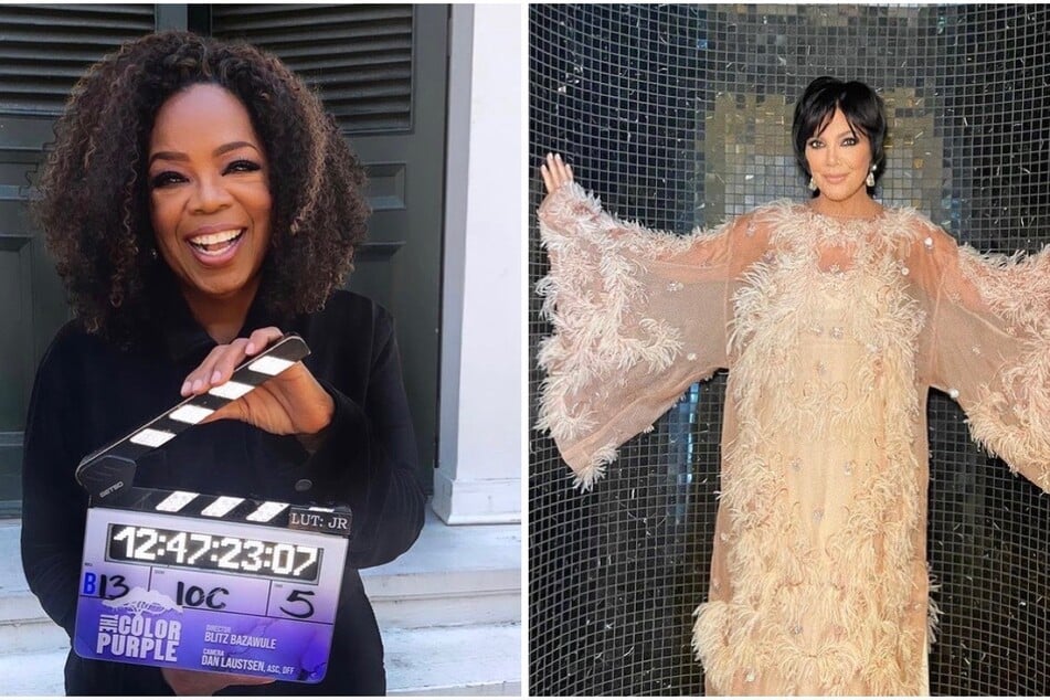 Dubbed "Titans" in Time's 100 list, Kris Jenner (r) and Oprah Winfrey (l) were both hailed for their powerful influences in the entertainment industry.