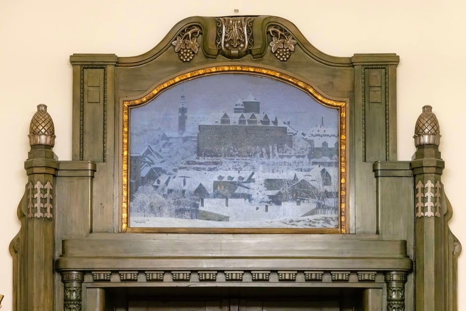 Schloss Wildeck in Zschopau: Symbol für den Winter und den Abend.