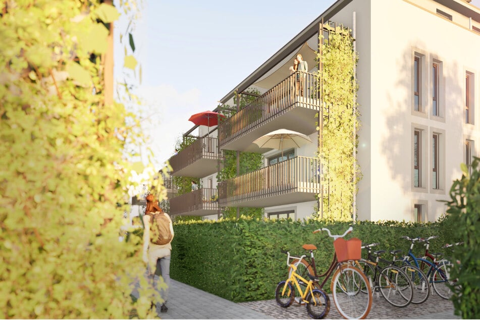 Jede Wohnung verfügt über einen Balkon oder eine Terrasse.