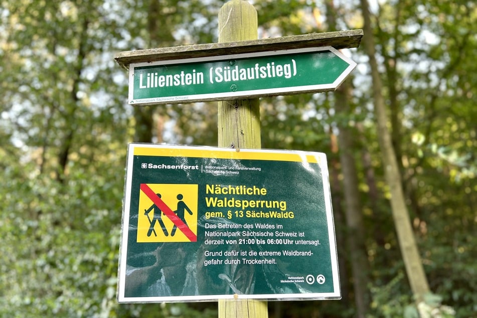 Schilder hatten auf das nächtliche Betretungsverbot hingewiesen.