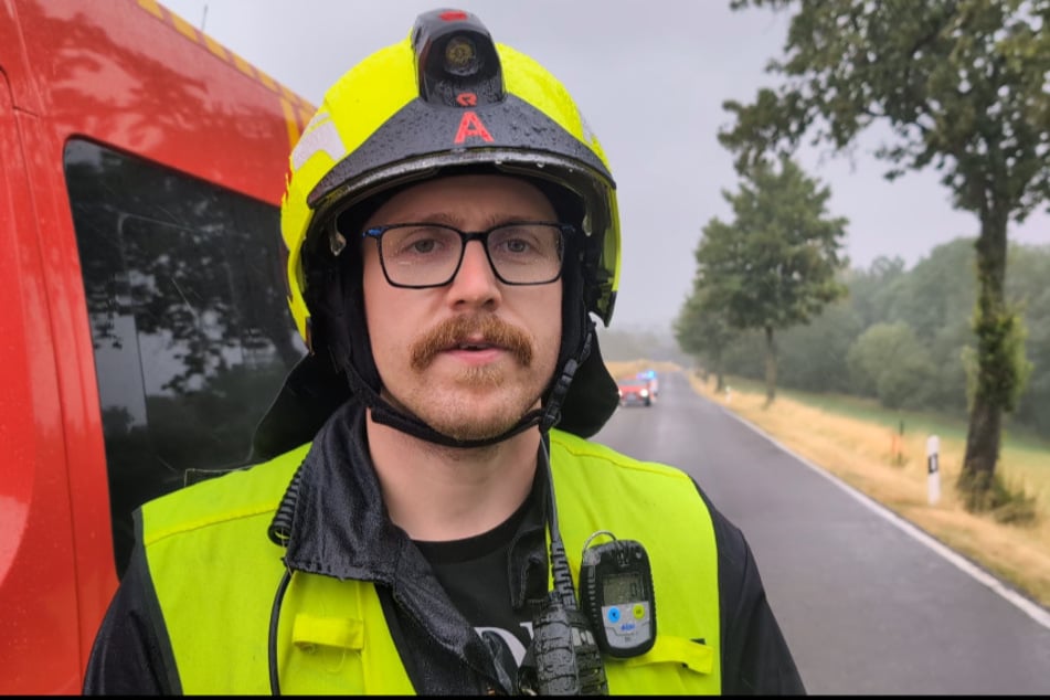Einsatzleiter Kevin Franz (30) hatte so einen Unfall noch nicht erlebt.