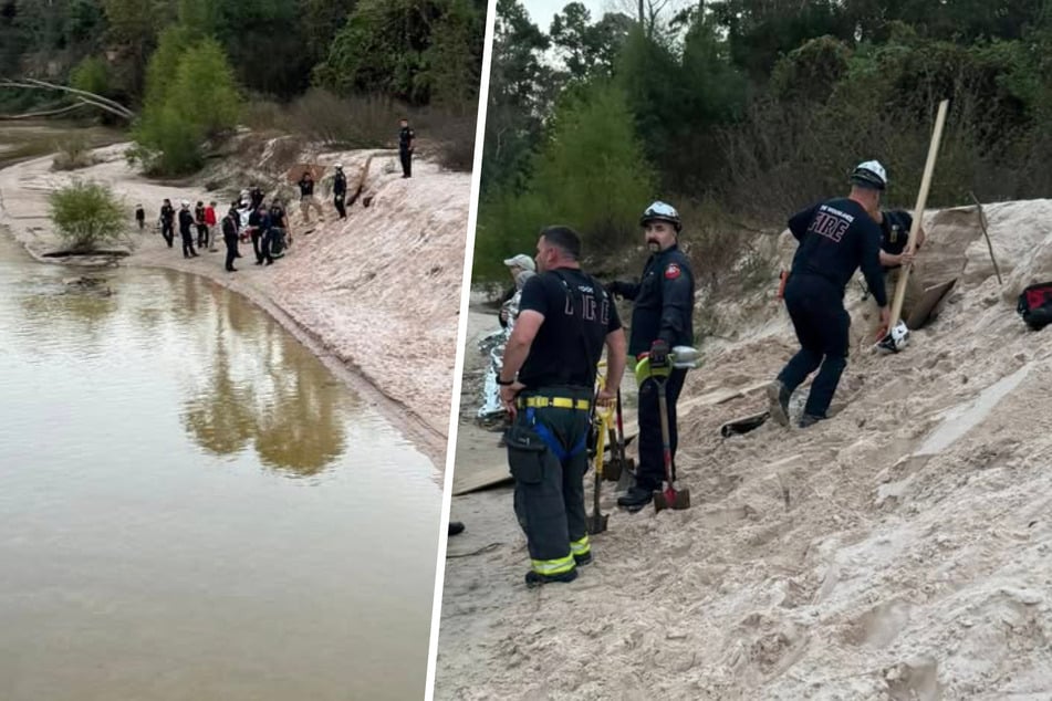 Kleines Mädchen buddelt tiefes Loch, dann wird aus Spielspaß bitterer Ernst