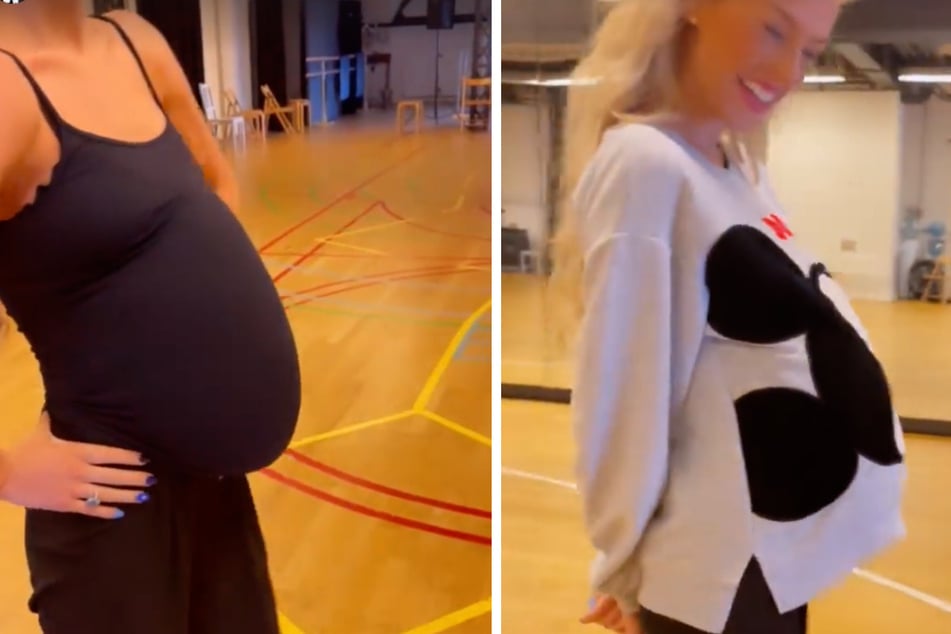 Patricija Belousova (26) präsentiert ihren "Babybauch".