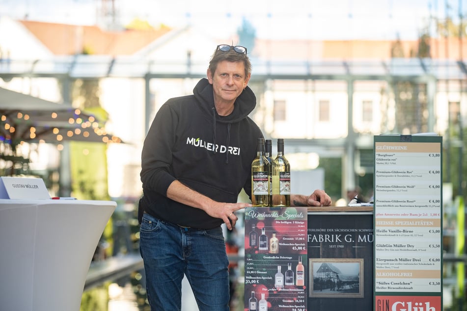 Für Klaus Braune (54) von der "Likörfabrik Gustav Müller" ist es das erste Mal auf der Jobbörse.