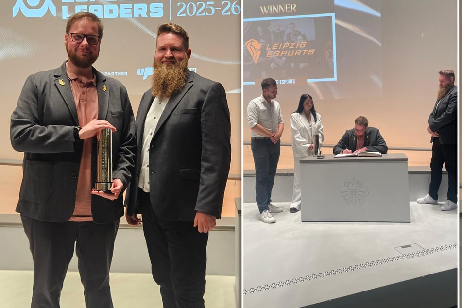Für die Gamer war es nicht der einzige Grund, am Wochenende zu feiern: Einen Tag zuvor waren Vorstandschef Martin Blum (großes Bild, links) und sein Vorgänger Klemens Witt nach Köln gereist, um den "Local Hero"-Award entgegenzunehmen - und sich gleich noch ins Goldene Buch der Stadt einzutragen.