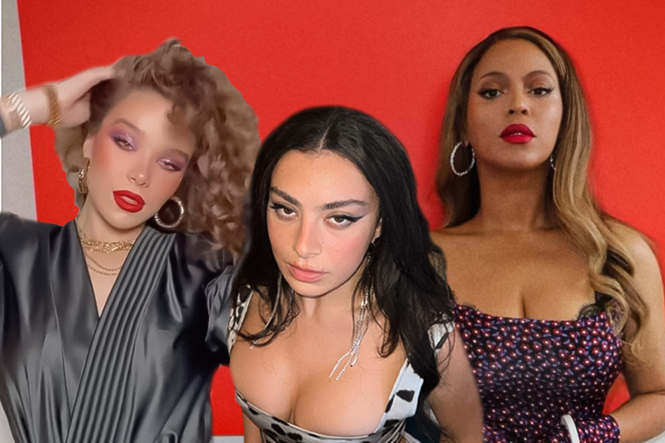 Hailee Steinfeld (l), Charli XCX (c), and Beyoncé all respectively have new music dropping this week.