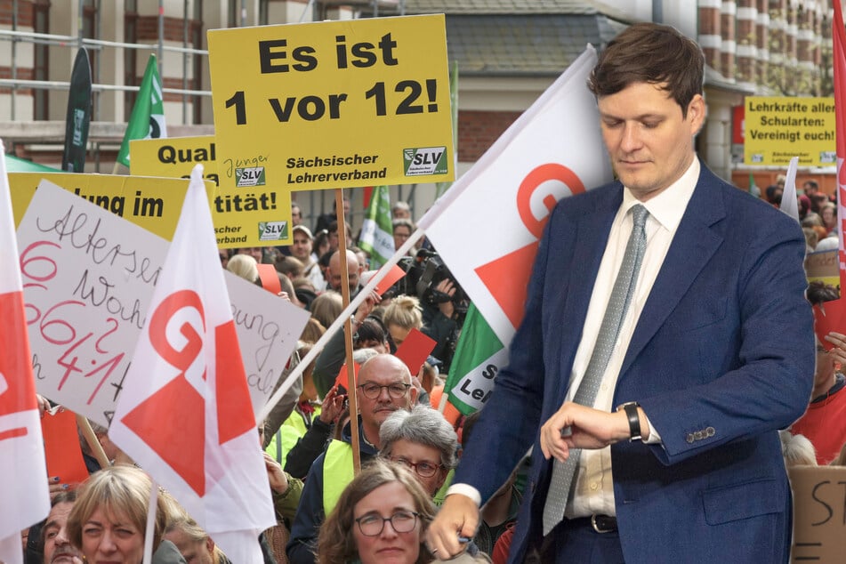 Dresden: Mit viel Wut im Gepäck: Tausende Lehrer im Anmarsch auf Dresden