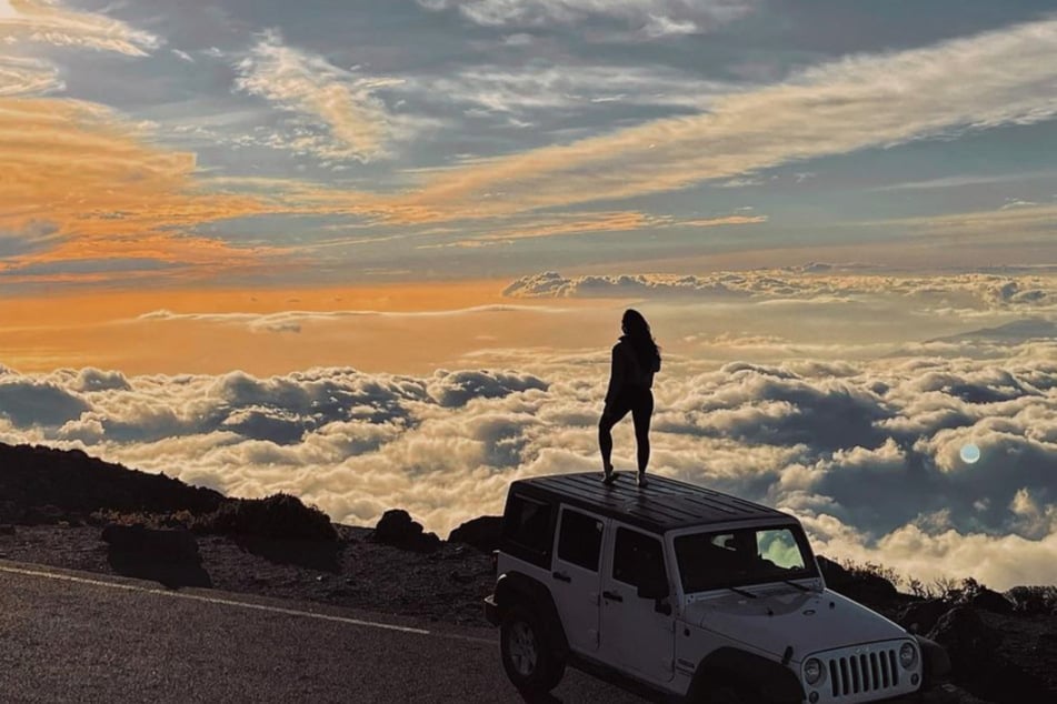 Was für ein Erlebnis! Hannah steht über den Wolken!