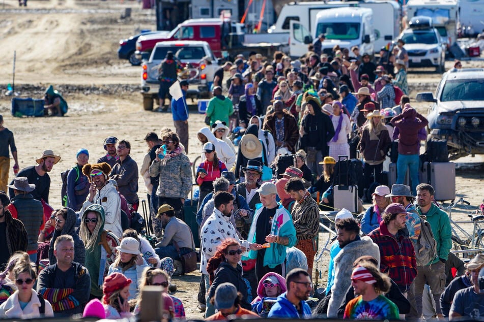 Burning Man attendees were stranded for days as torrential rain made it nearly impossible to leave.