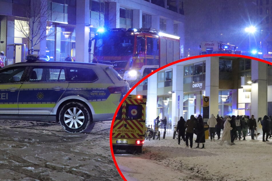 Dresden: Mitten in der Nacht: Feuer zwingt Mieter auf die Straße