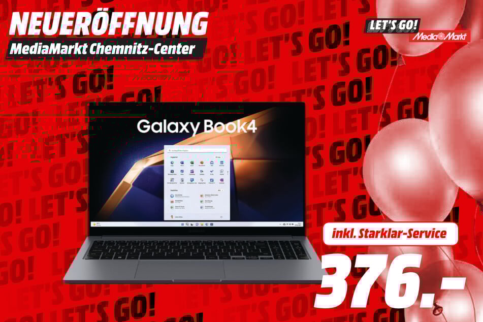 Samsung Galaxy Book4 (inkl. Startklar-Service) für 376 Euro.