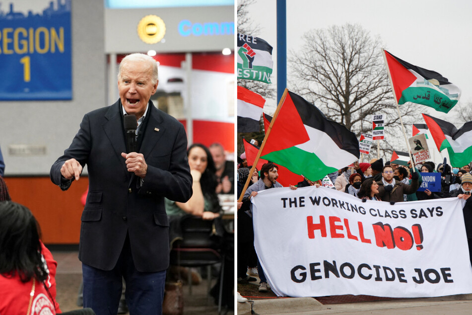 President Joe Biden was met with protests during his trip to Michigan, amid anger among Arab Americans over his support for Israel's war on Gaza.