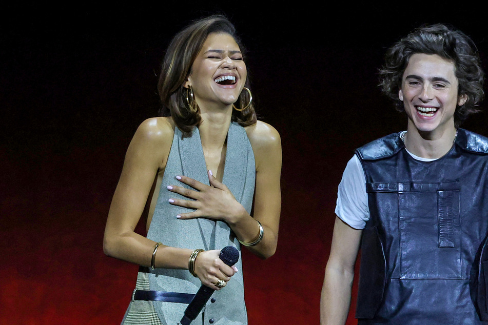 Zendaya and Timothée Chalamet (r) both attended Darnell Appling's birthday bash on Sunday.