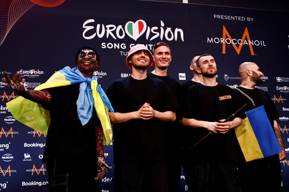 Kalush Orchestra from Ukraine after their big win at the 2022 Eurovision Song Contest final on Saturday.