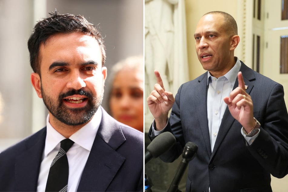In a recent interview, Democratic House Minority Leader Hakeem Jeffries (r.) again refused to endorse Zohran Mamdani for New York City Mayor.