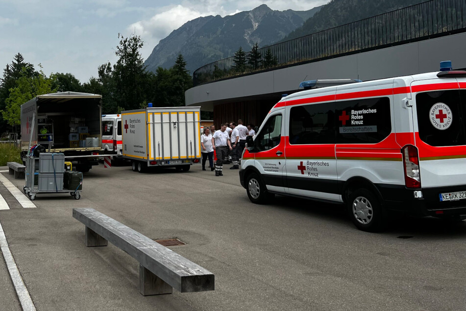 In Oberstdorf richtete das Bayerische Rote Kreuz am 21. Juni eine Einsatzzentrale ein.