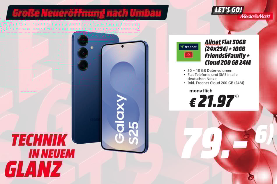 Samsung Galaxy S25 5G für 79 Euro im Tarif.