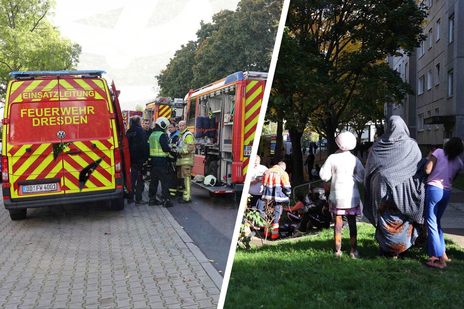 Dresden: Keller-Brand in Gorbitz: Bewohner springt aus 3. Stock