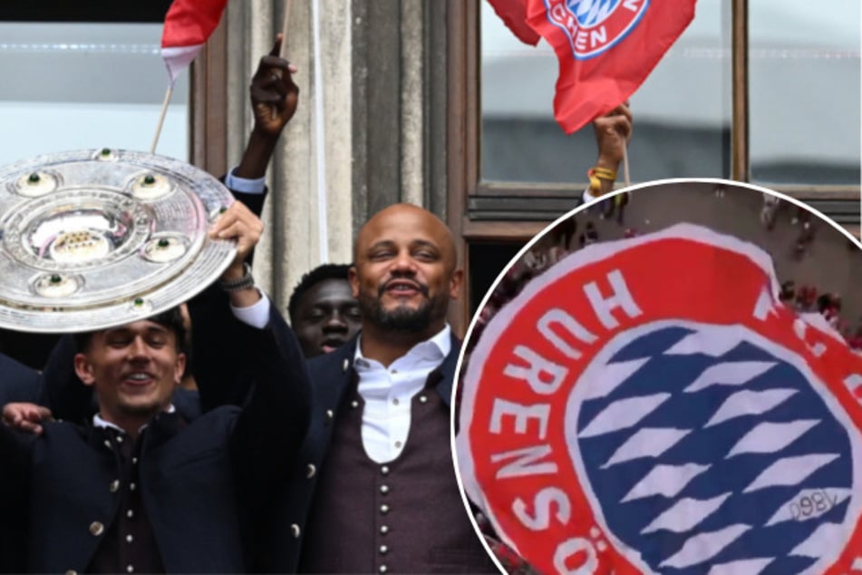 "FC Bauern H*rensöhne": 1860-Fans provozieren mit fiesem Banner auf Bayerns Meisterfeier