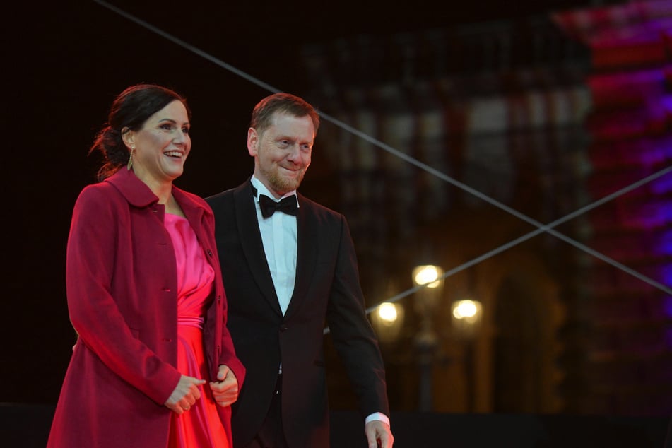 Sachsens Ministerpräsident Michael Kretschmer (49, CDU) mit seiner Frau Annett.