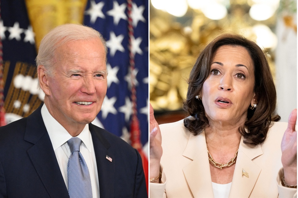 Vice President Kamala Harris (r.) said in an interview on Sunday that she is ready to take over Joe Biden's role as president if he were unable to serve.