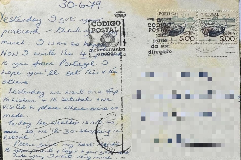 Diese Postkarte, datiert auf den 30. Juni 1979, ist eine von vielen, die Poppy Newdick erstanden hat.