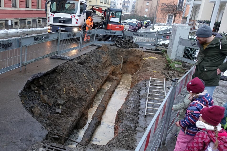 Die Leitung hatte bereits ein beträchtliches Alter.