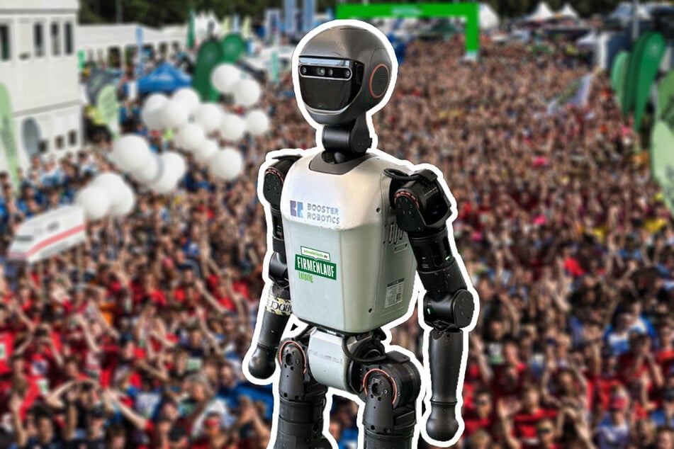Roboter "Booster" geht am Mittwoch beim Leipziger Firmenlauf an den Start.