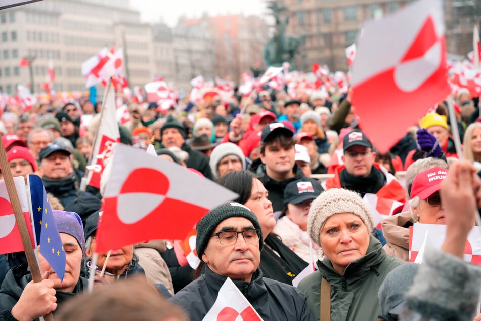 In Kopenhagen versammelten sich zahlreiche Menschen für die "Pro-Grönland"-Demonstration.