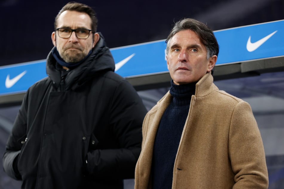 Michael Preetz (l.) und Bruno Labbadia mussten nach der sportlichen Talfahrt bei Hertha BSC ihre Koffer packen.