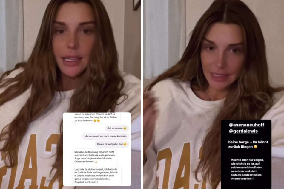 Gerda Lewis (29) wetterte in ihrer Instagram-Story gegen den User, der offenbar dreist die Rückflüge der Freundinnen umgebucht hatte.