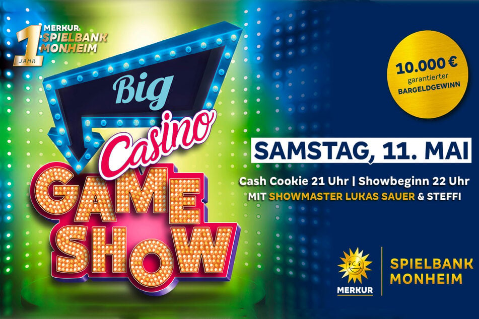 Die Big Casino Gameshow findet am Samstag (11.5.) ab 22 Uhr statt. Cash Cookies gibt's bereits ab 21 Uhr.