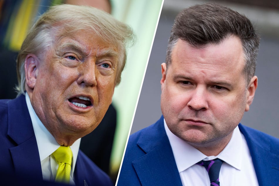 In a new interview, President Trump (l.) said he hopes his new acting intelligence chief, Bill Pulte, will purge the office.