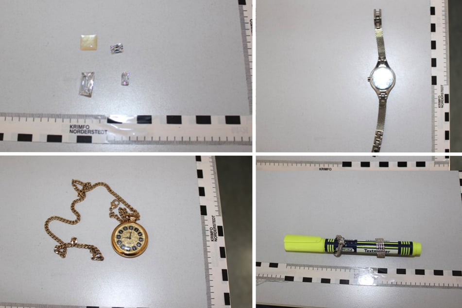 Auch diesen gefundenen Schmuck und die Uhren können die Ermittler bislang nicht zuordnen.