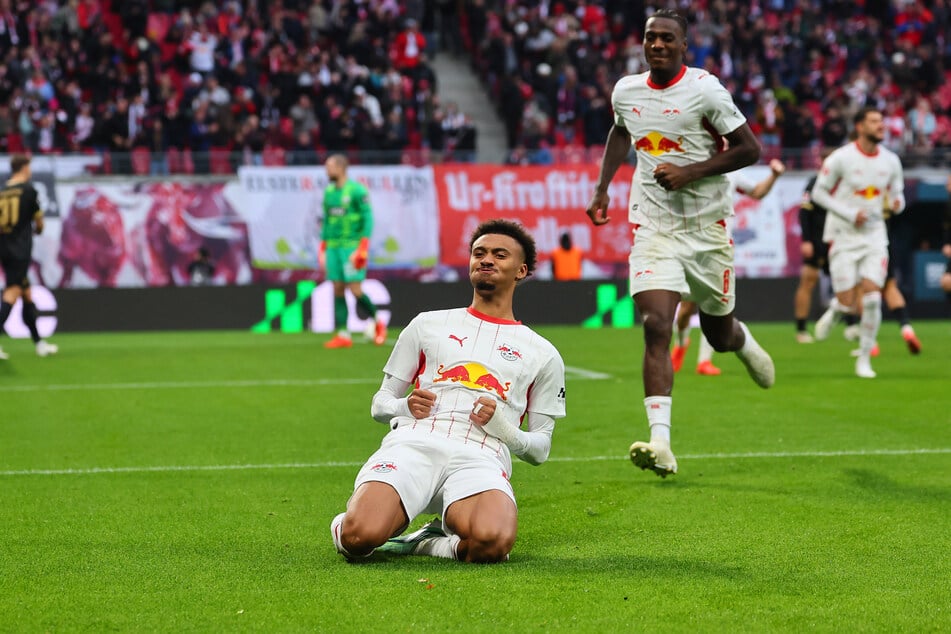 Tidiam Gomis sorgte kurz nach Wiederbeginn für das erlösende 1:0 für RB Leipzig.