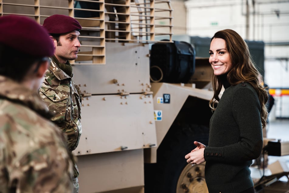Die Herzogin von Cambridge sprach auch mit Soldaten über ihre Erfahrungen in der britischen Armee