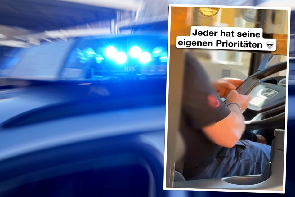 Busfahrer während Fahrt am Handy: Video sorgt für Empörung im Netz