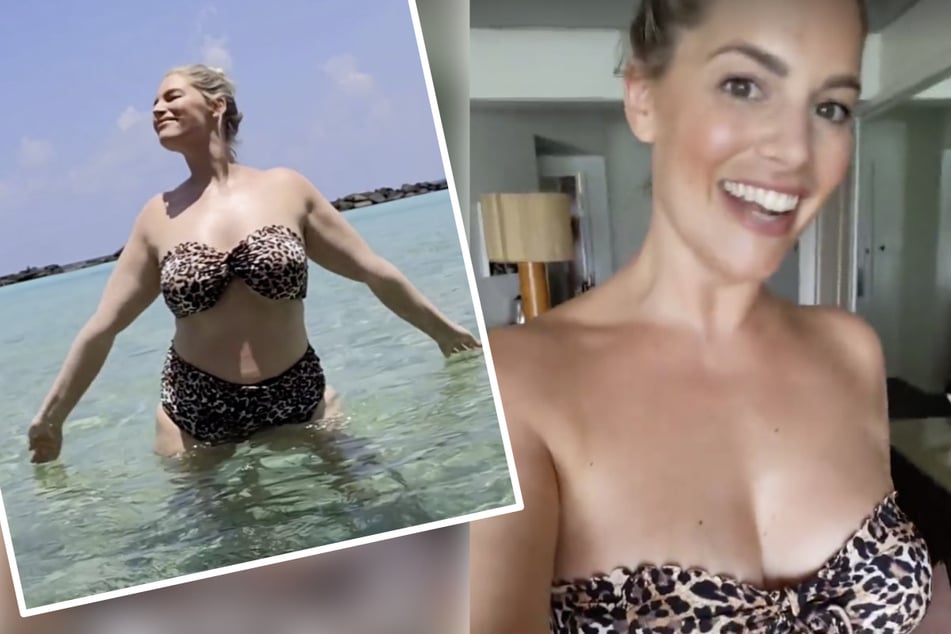 Furchtlos: Curvy-Model Angelina Kirsch geht trotz riesiger Rochen und Haien schwimmen
