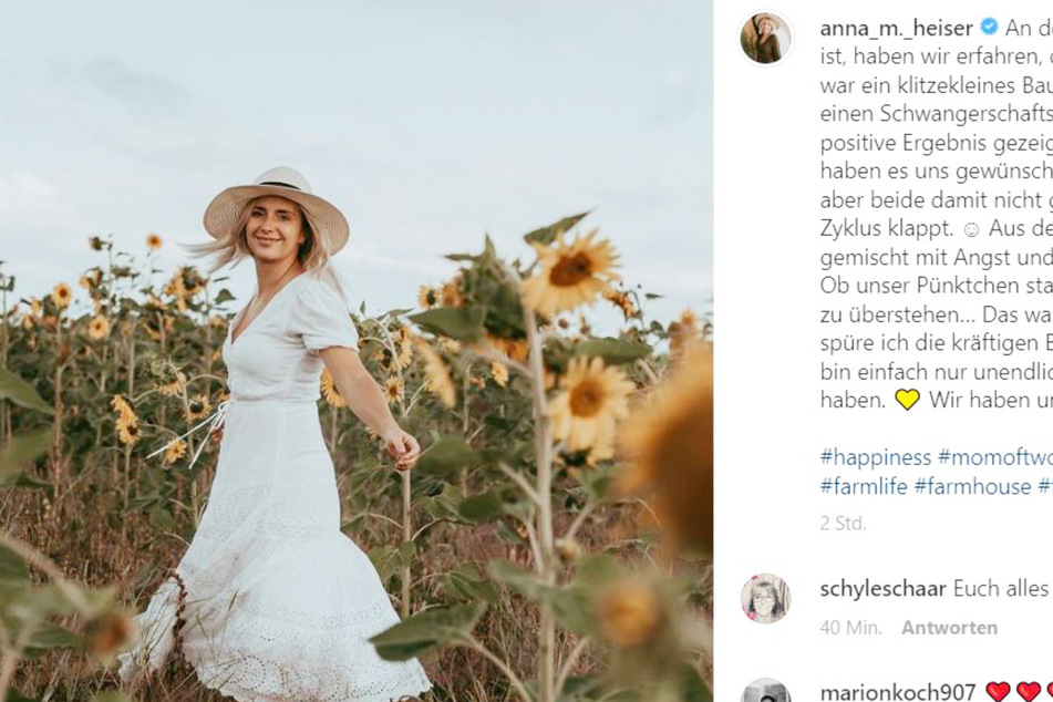 Auf Instagram meldet sich Anna Heiser (32) zu Wort.