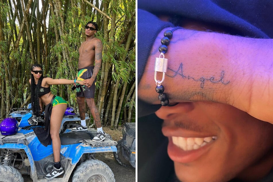 LSU basketball fans are split after Angel Reese (l.) and her boyfriend Cam'Ron Fletcher tattooed each other's names as a sign of their love.