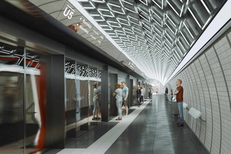 So wird die neue U5-Haltestelle am Hauptbahnhof aussehen