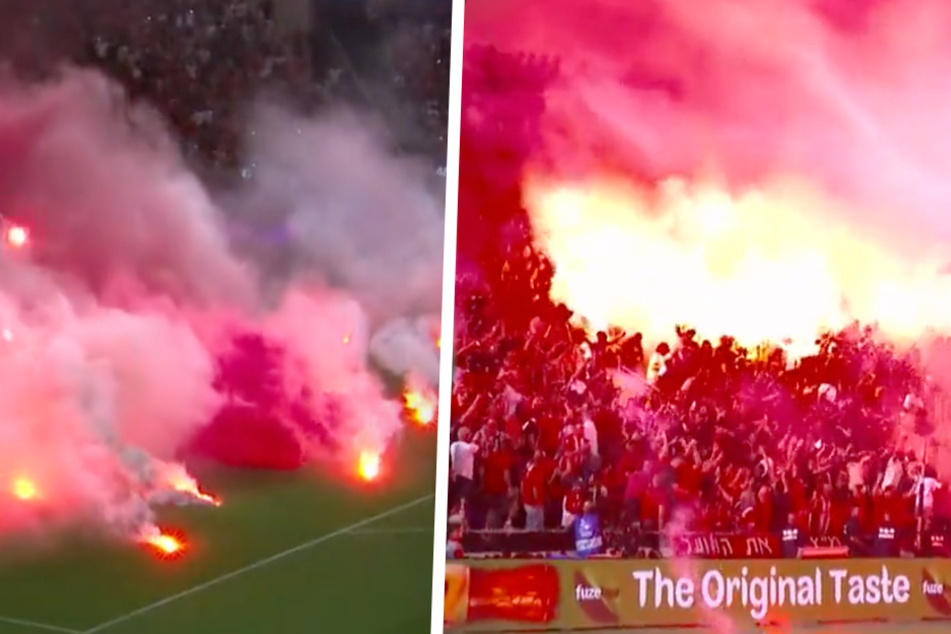 Nach Flaggen- und Banner-Verbot: Ultras protestieren mit Flammenmeer!