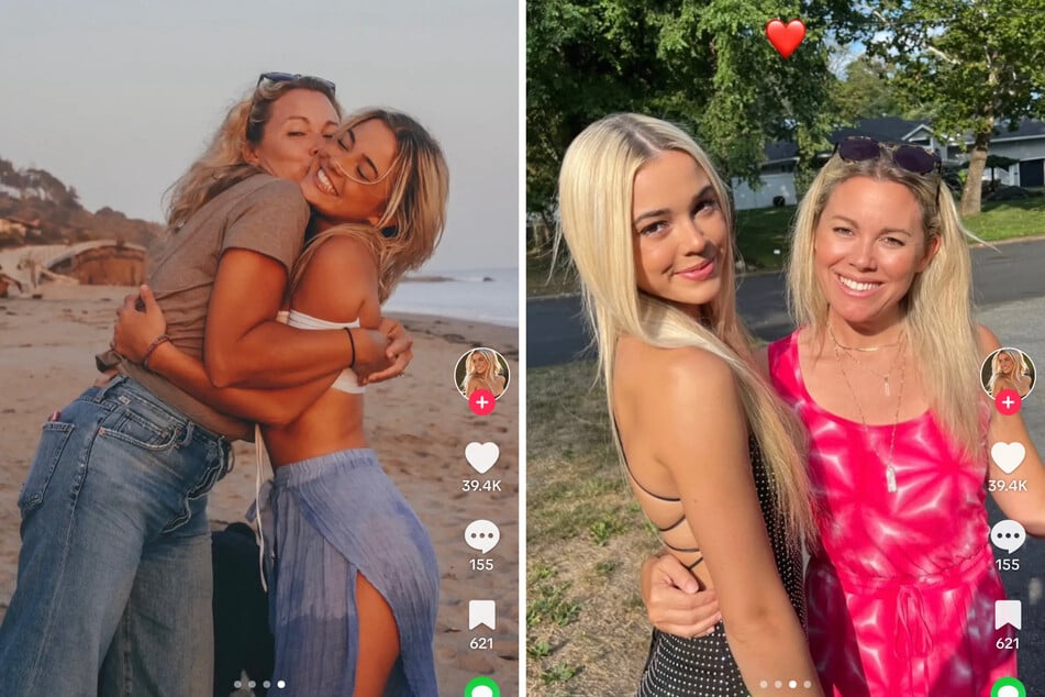 Olivia Dunne showed off her look-alike mom (r) in an adorable new TikTok post.