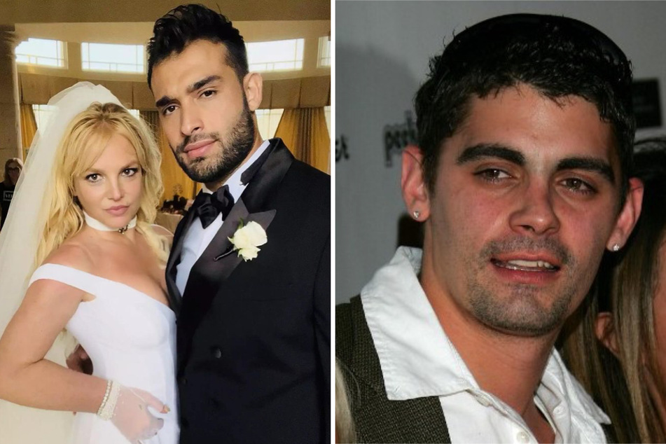 Britney Spears' (40) Ex-Ehemann Jason Alexander (40, r.), mit dem sie 2004 wenige Stunden verheiratet war, wurde am Tag ihrer Hochzeit mit Sam Ashgari (28) in ihrem Haus festgenommen. Nun darf er sich ihr vorerst nicht mehr nähern.