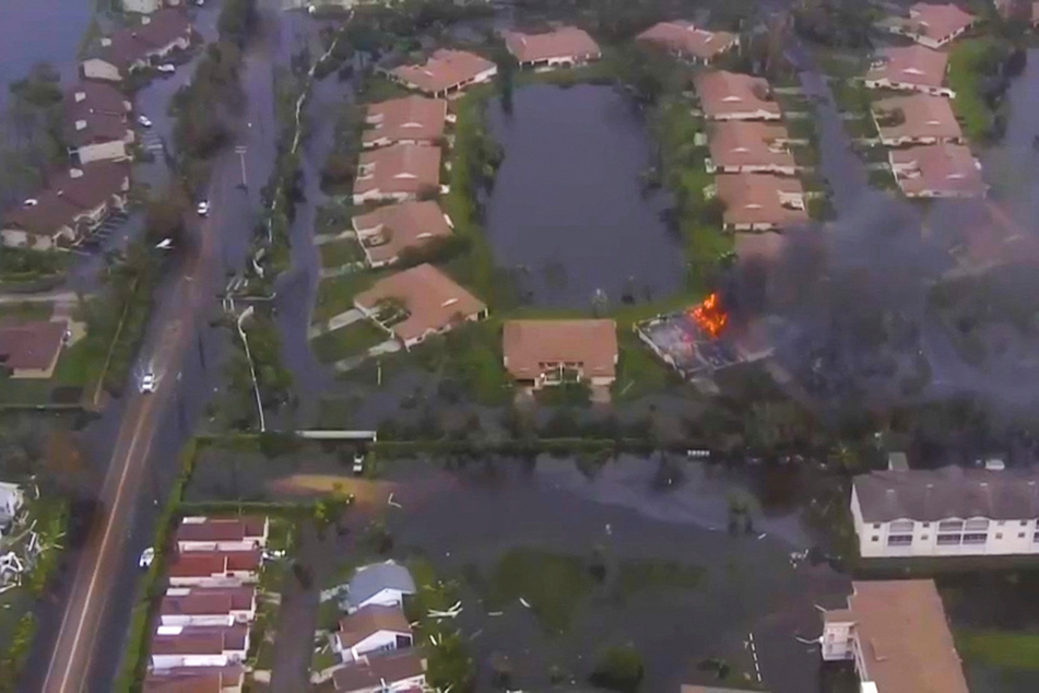 The scene in Lee County, Florida, where Hurricane Ian caused catastrophic flooding.